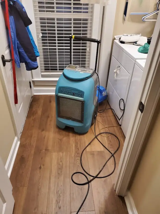 Commercial dehumidifier deployed for Flood Damage Cleanup in Oceanside